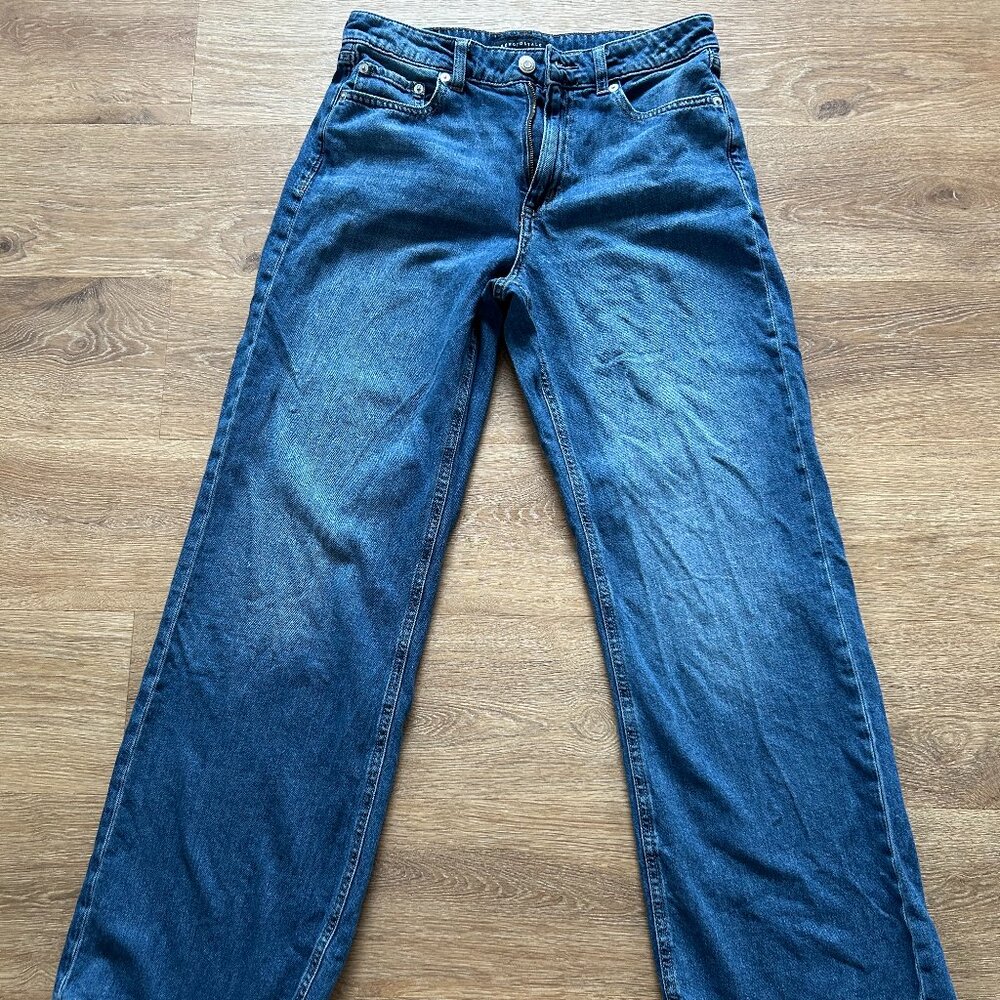 Aeropostale Women's Size 8 High Rise Wide Leg Jean Dark Wash